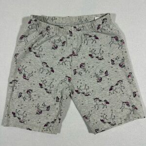 Jumping Beans Girls' Gray Unicorn Print Bike Shorts Size 8